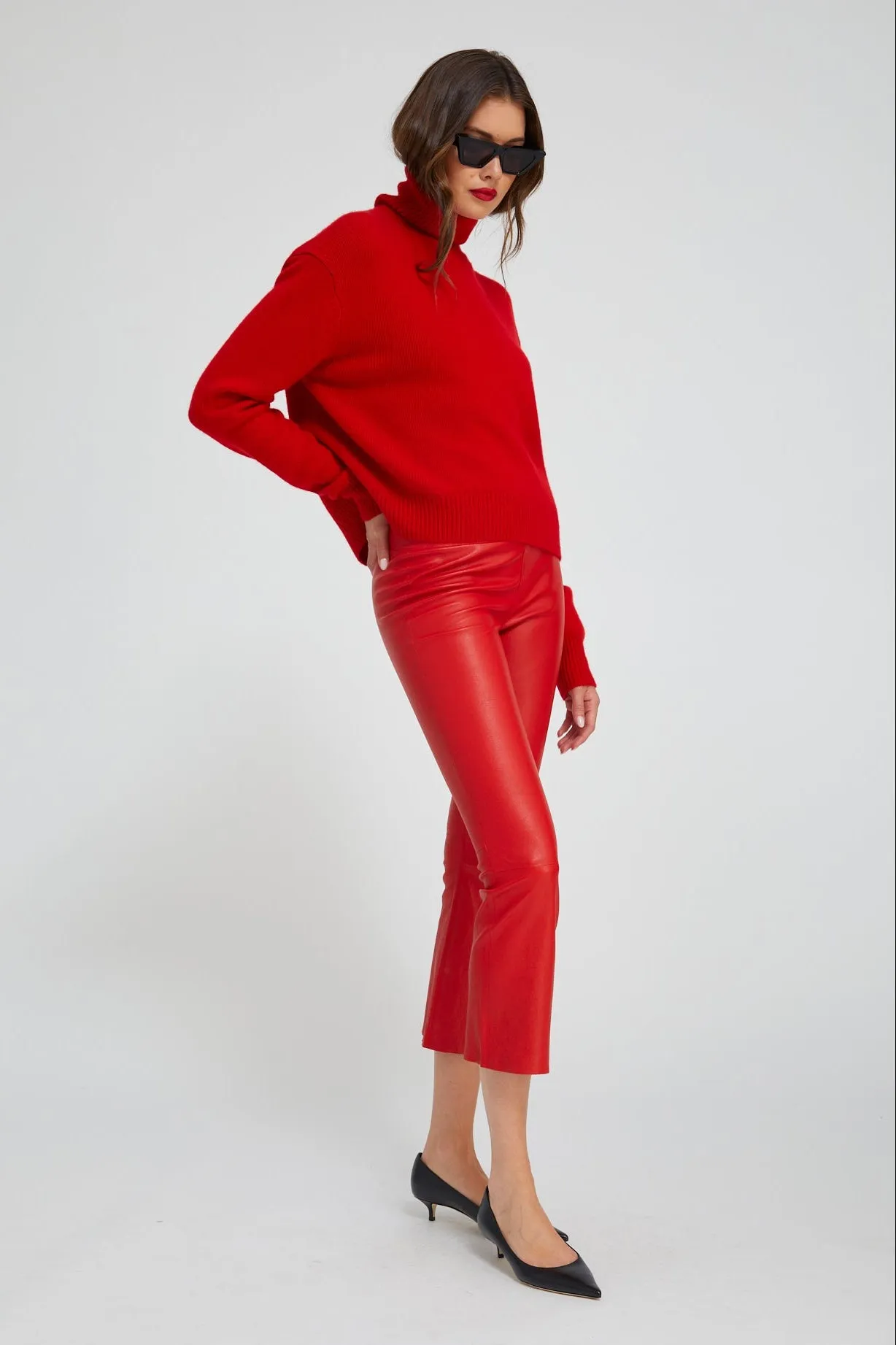 Red Cashmere Long Sleeve Turtleneck sold by SPRWMN product image thumbnail 2