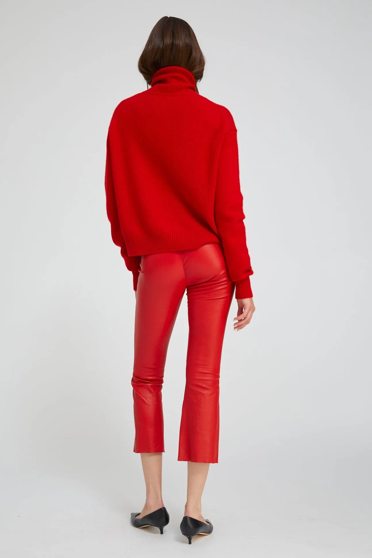 Red Cashmere Long Sleeve Turtleneck sold by SPRWMN product image thumbnail 3