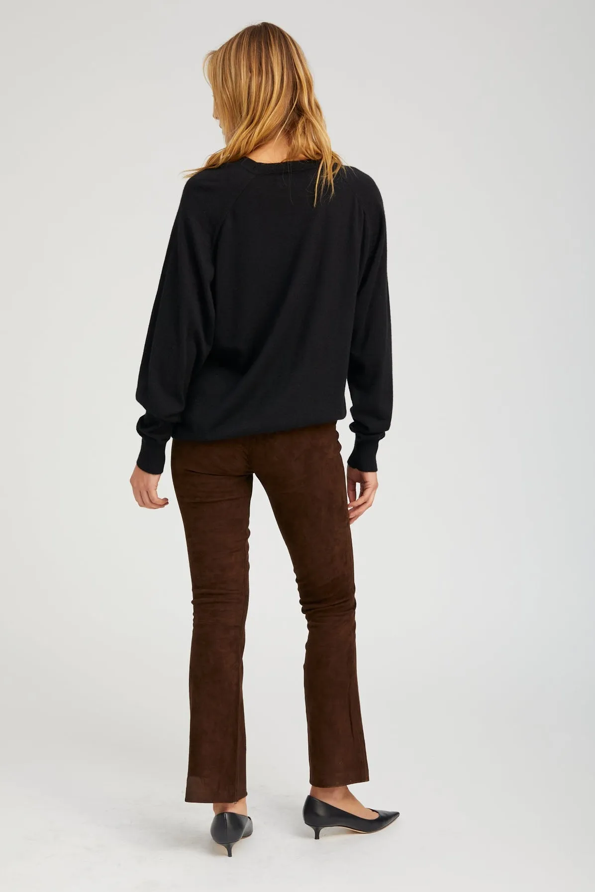 Black Fine Cashmere Boyfriend Sweater sold by SPRWMN product image thumbnail 3