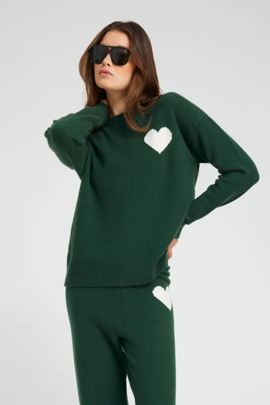 Ivy Cashmere Heart Logo Sweatshirt sold by SPRWMN