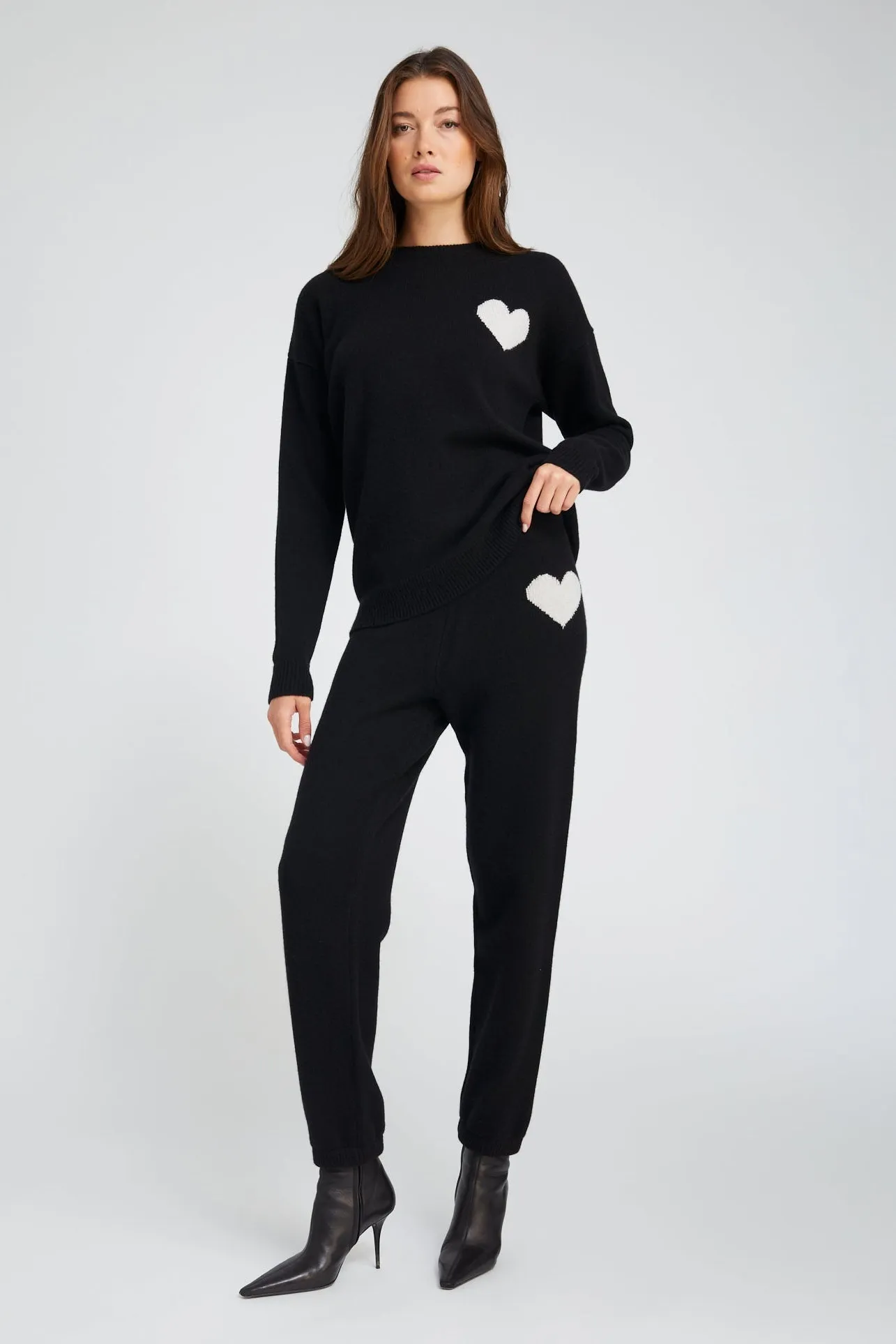 Black Cashmere Heart Logo Sweatshirt sold by SPRWMN product image thumbnail 2