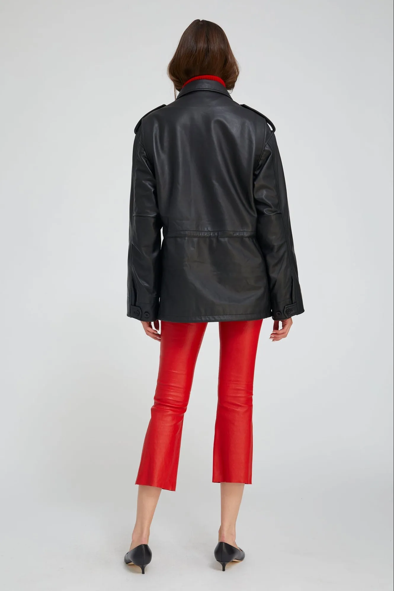 Leather Military Jacket sold by SPRWMN product image thumbnail 4