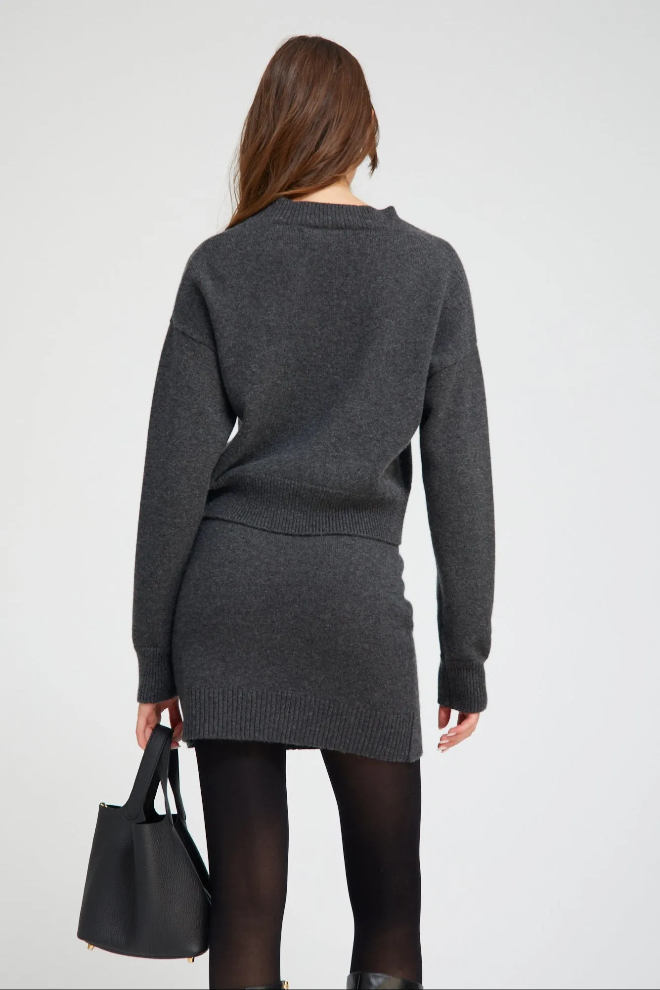 Charcoal Cashmere Mia Cardigan sold by SPRWMN product image thumbnail 3