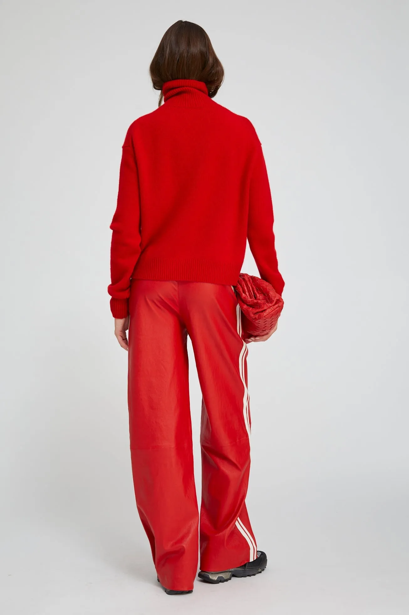 Red Leather Baggy Athletic Pants sold by SPRWMN product image thumbnail 4