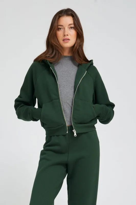 Ivy Cotton Shrunken Zip Up Hoodie sold by SPRWMN