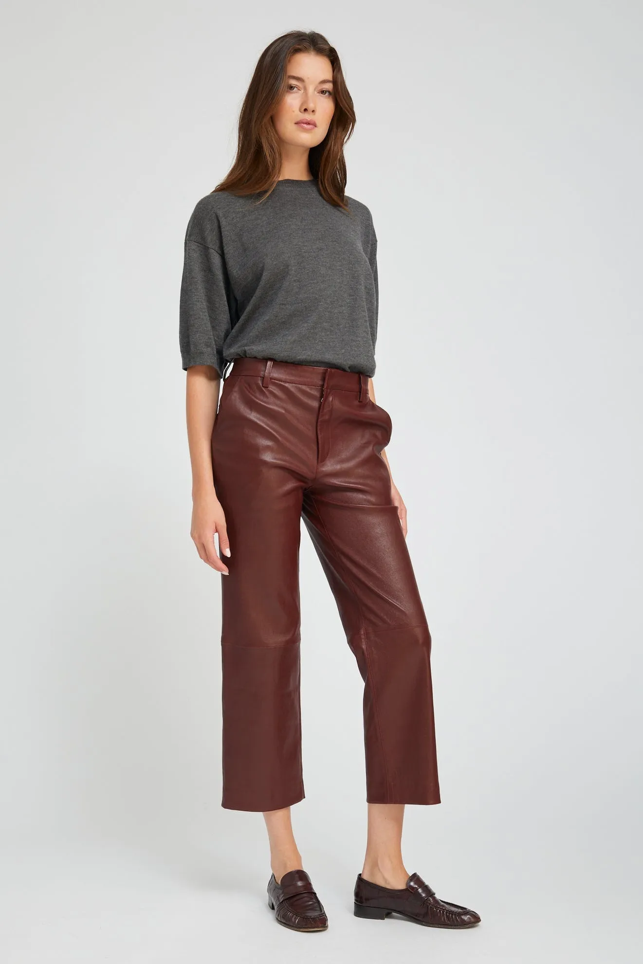 Leather Cropped Trousers sold by SPRWMN product image thumbnail 2