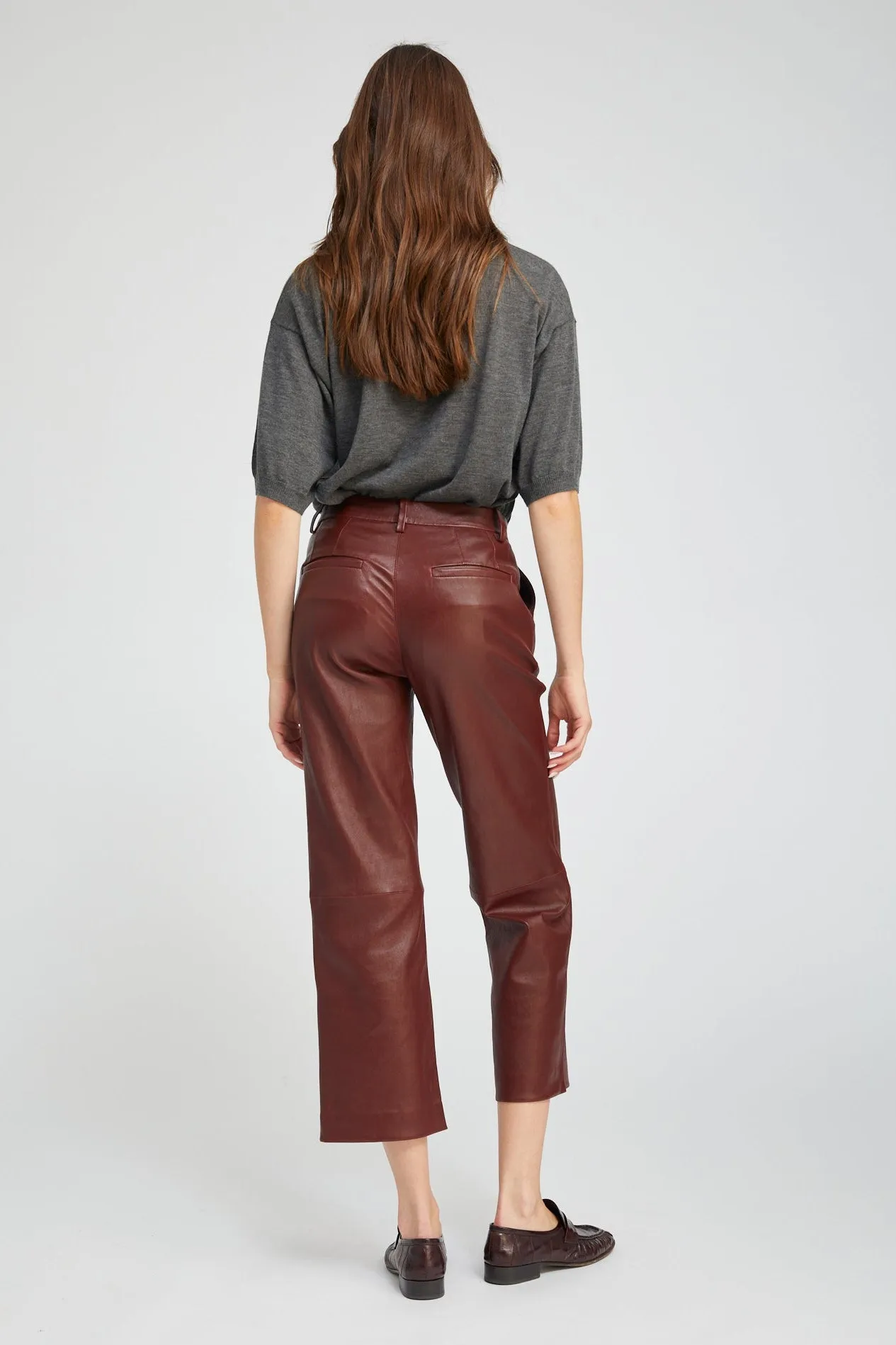 Leather Cropped Trousers sold by SPRWMN product image thumbnail 3