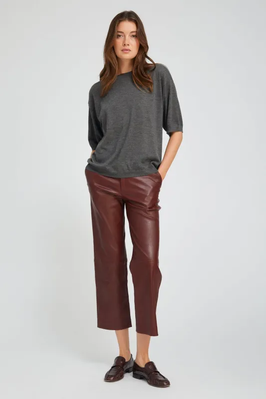 Pinot Leather Cropped Trousers sold by SPRWMN