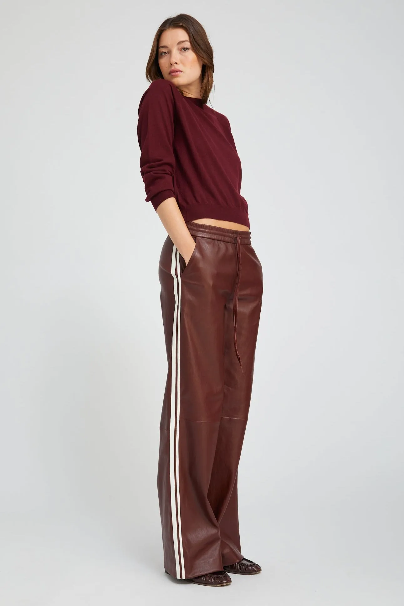 Pinot Leather Baggy Athletic Pants sold by SPRWMN product image thumbnail 3