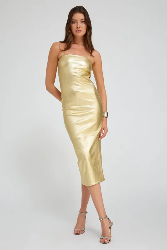 Leather Tube Dress made by SPRWMN