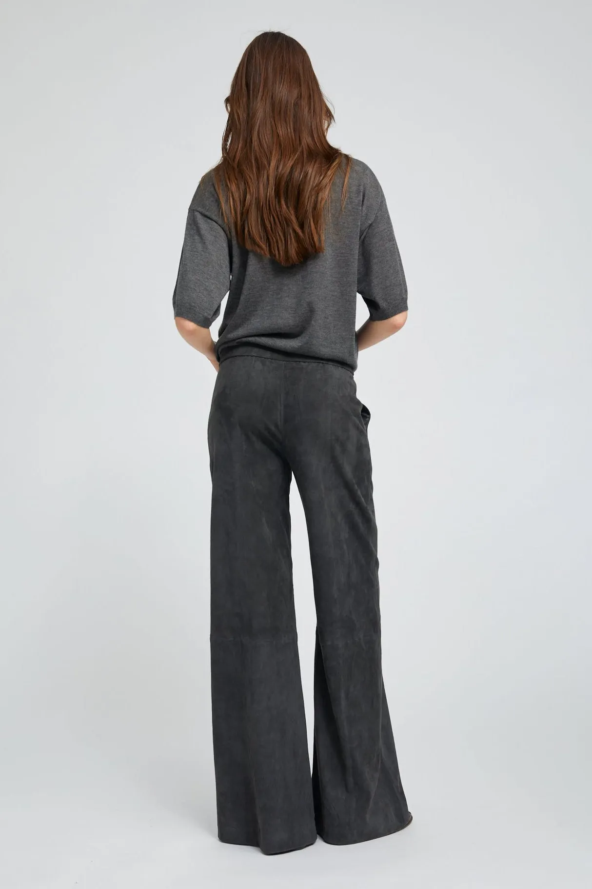 Suede Wide Leg Trousers sold by SPRWMN product image thumbnail 3