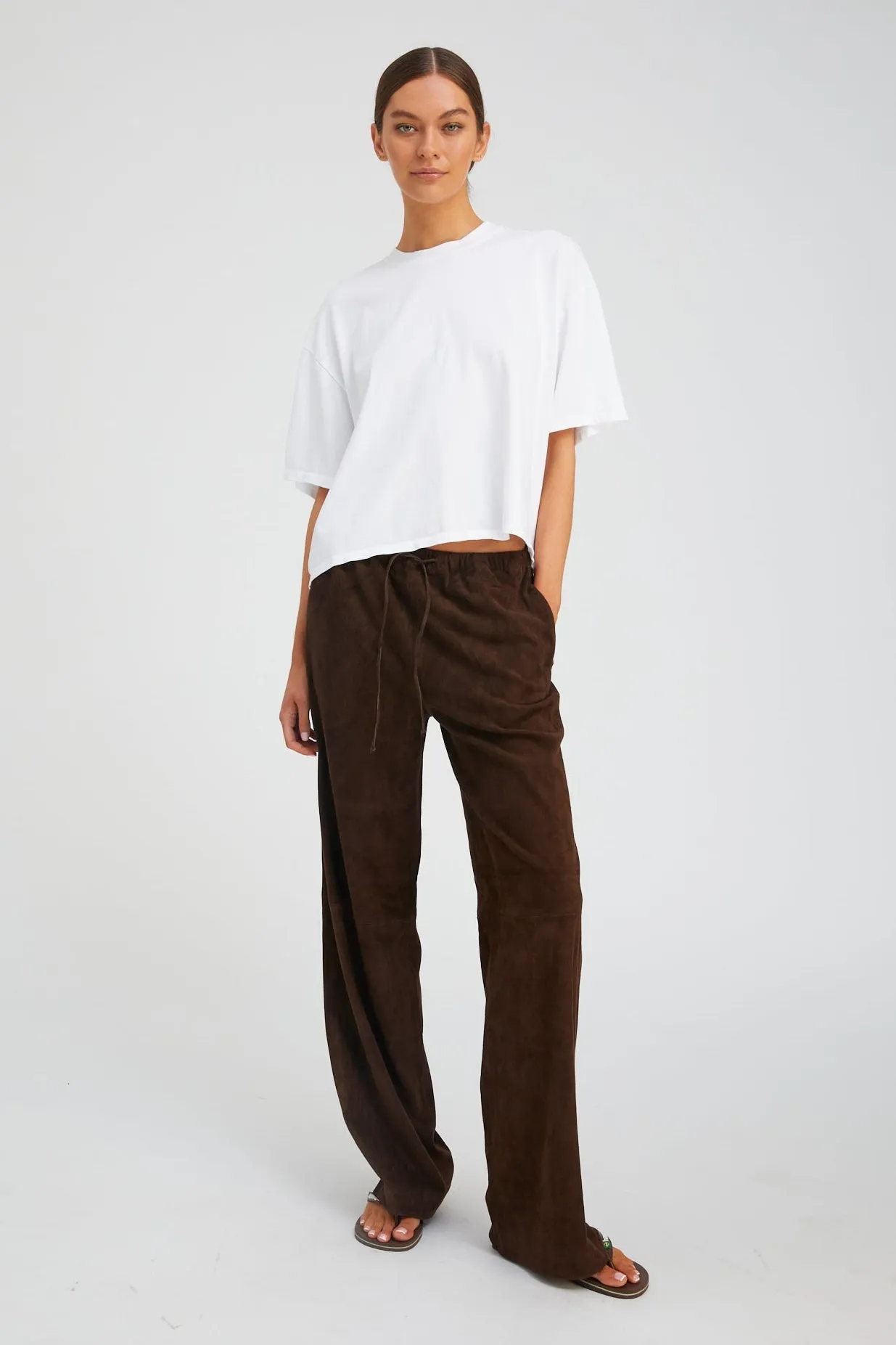Americano Suede Kauai Pants sold by SPRWMN