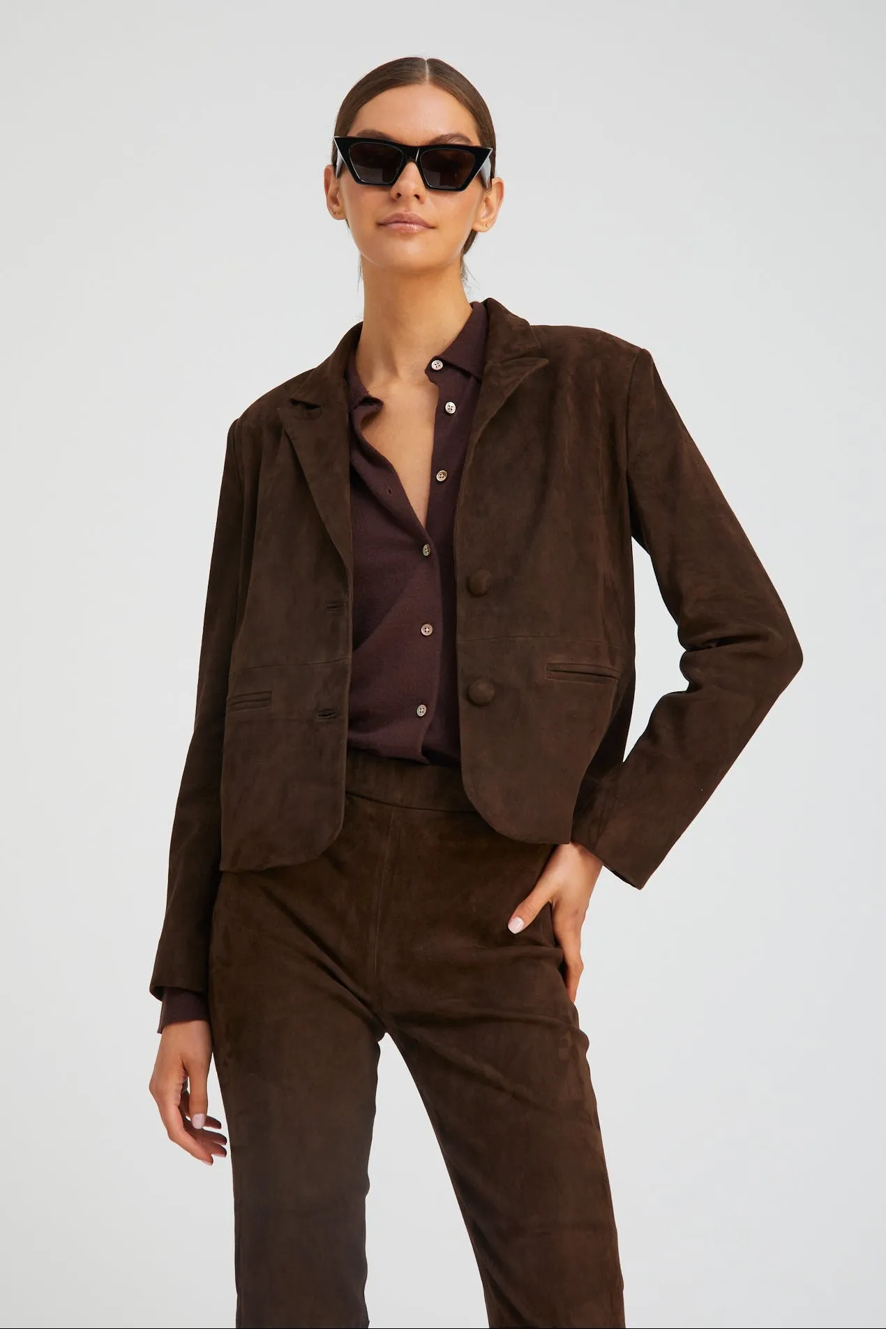 Suede Claire Blazer sold by SPRWMN