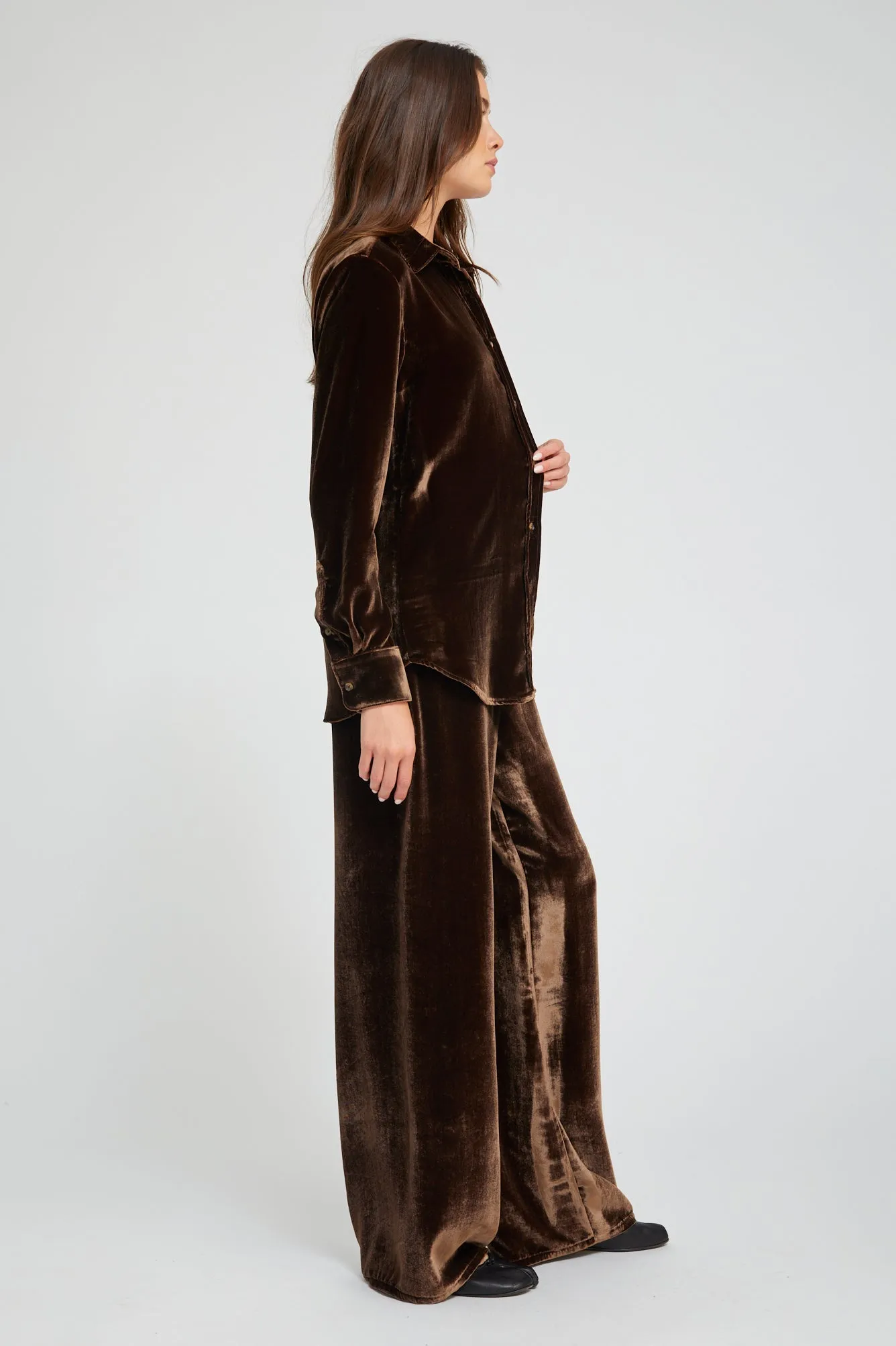 Silk Velvet Wide Leg Pants sold by SPRWMN product image thumbnail 3