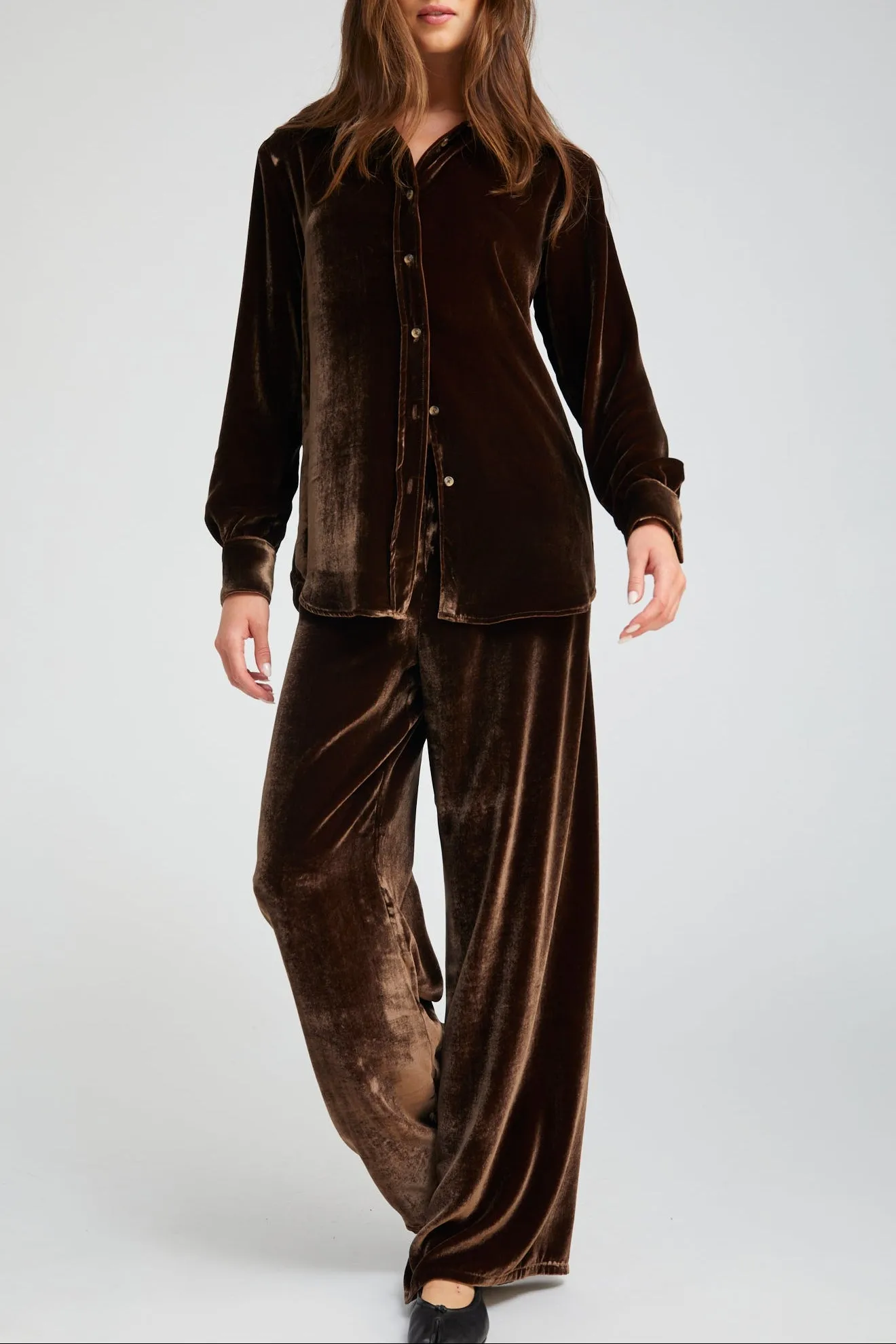 Silk Velvet Wide Leg Pants sold by SPRWMN product image thumbnail 2