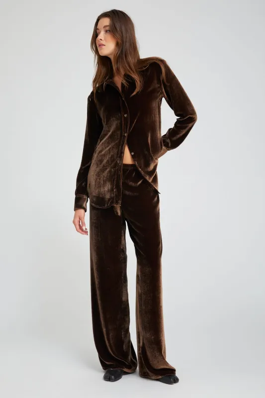 Silk Velvet Wide Leg Pants sold by SPRWMN