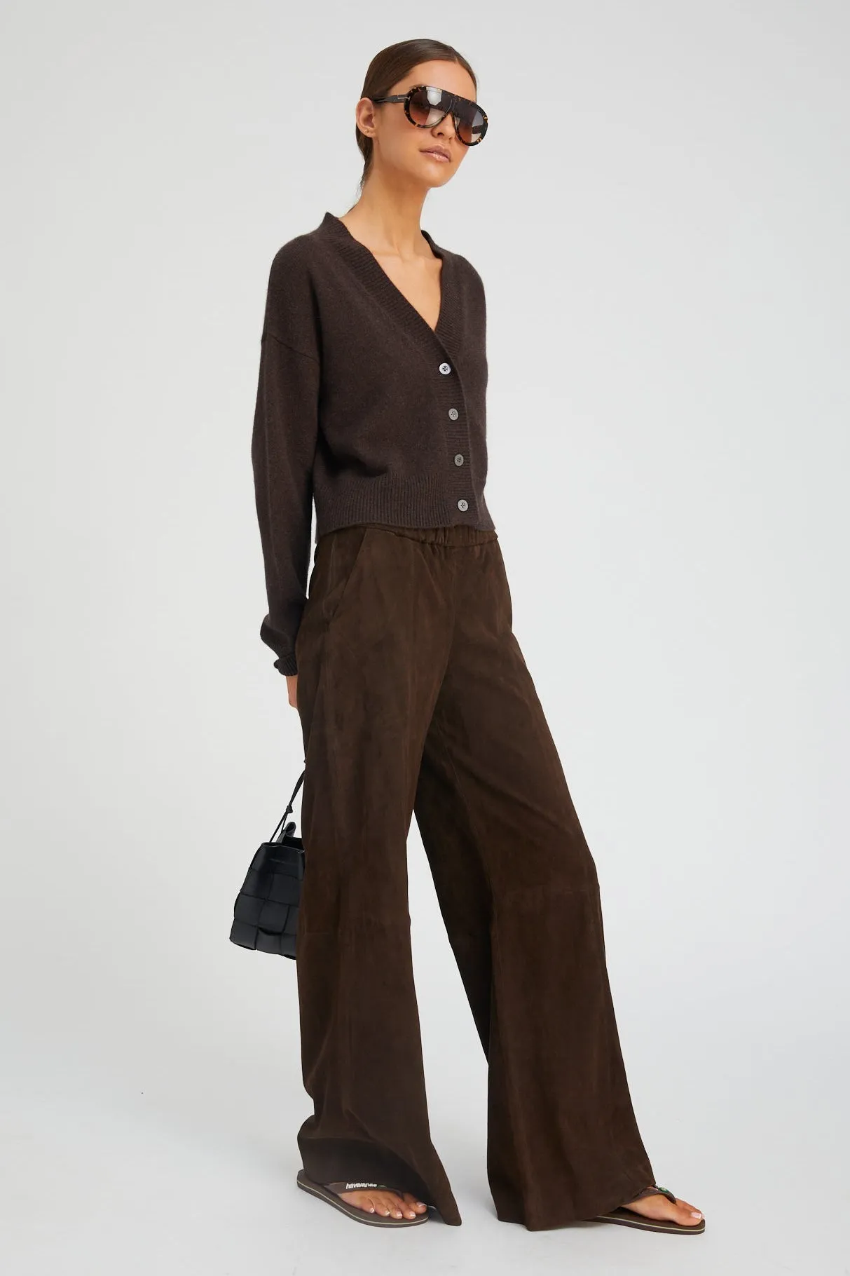Americano Suede Wide Leg Trousers sold by SPRWMN product image thumbnail 2