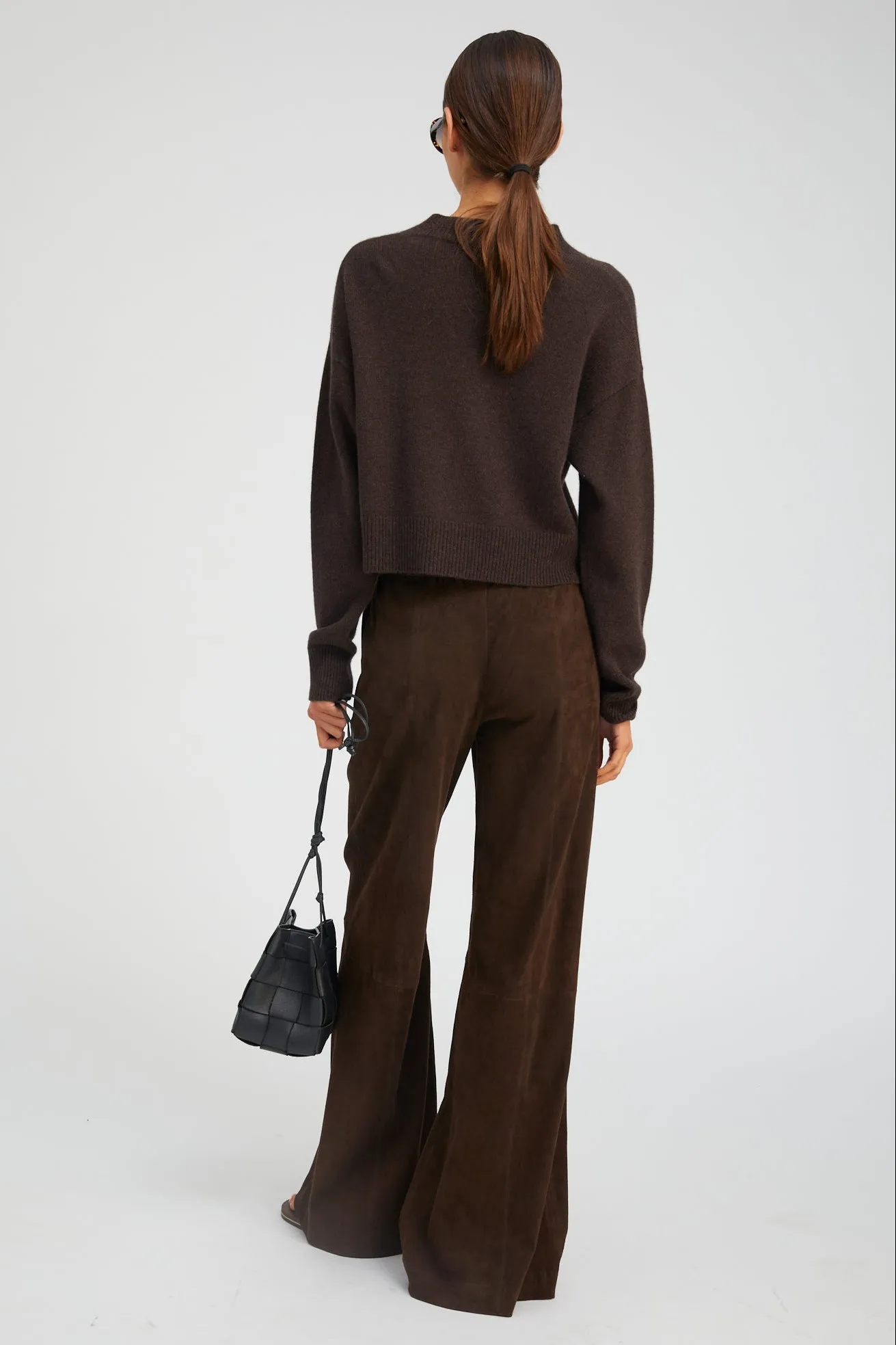 Americano Suede Wide Leg Trousers sold by SPRWMN product image thumbnail 3