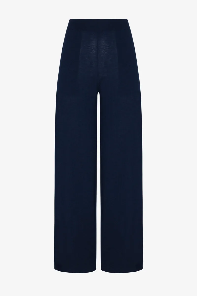 Navy Cashmere Wide Leg Pants & Top PR sold by SPRWMN product image thumbnail 4