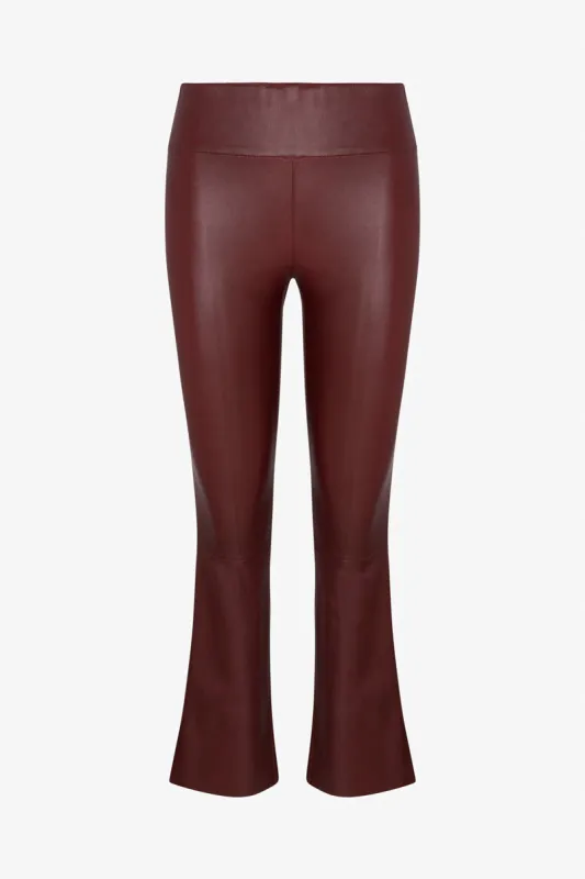 Pinot Leather Crop Flare sold by SPRWMN