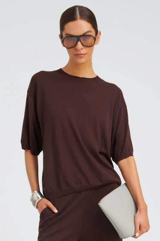 Americano Cashmere Boxy Tee sold by SPRWMN