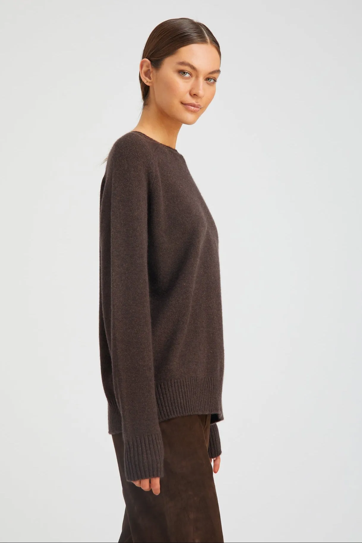 Coffee Cashmere Boyfriend Sweater sold by SPRWMN product image thumbnail 2