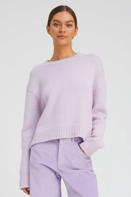 Lavender Heavy Cashmere Sweater sold by SPRWMN