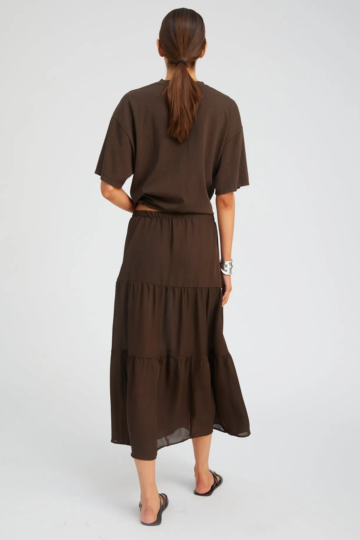 Silk Tiered Maxi Skirt sold by SPRWMN product image thumbnail 3