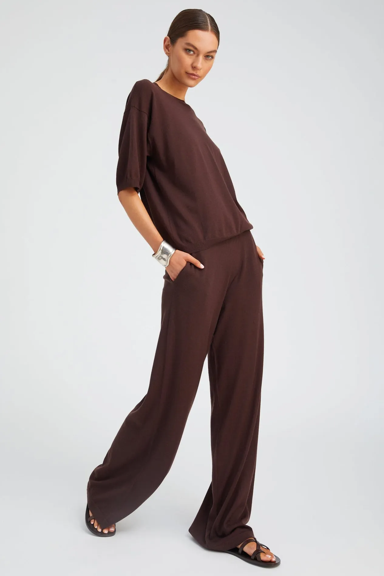 Americano Cashmere Wide Leg Pants sold by SPRWMN product image thumbnail 2