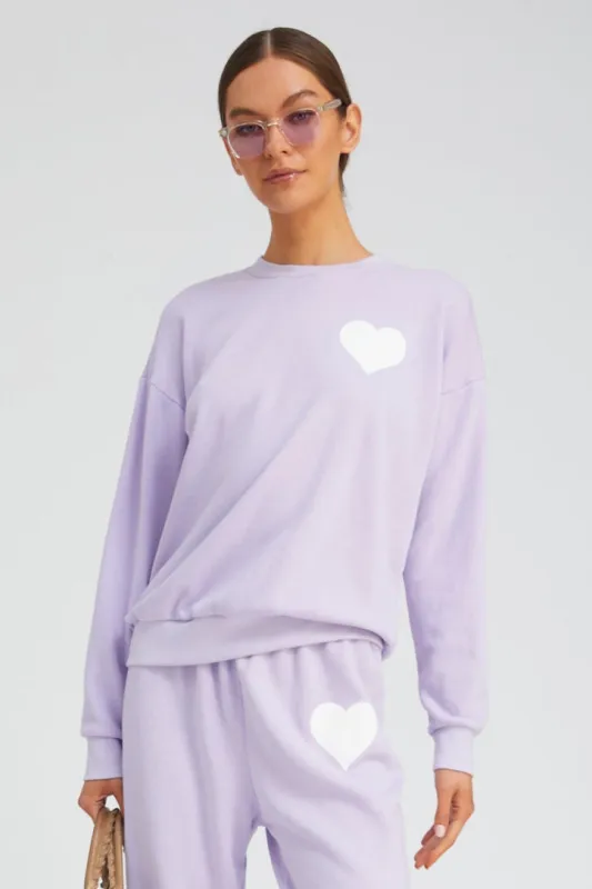 Lavender Heart Sweatshirt sold by SPRWMN