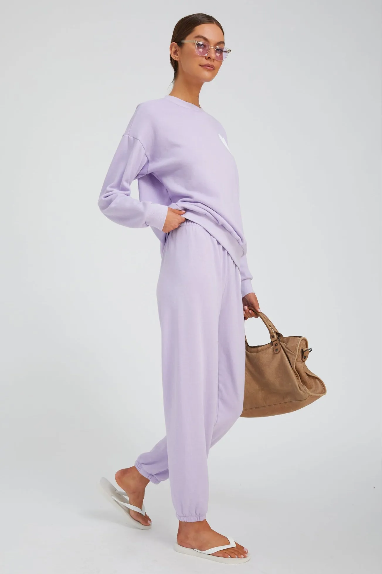 Lavender Heart Sweatpants sold by SPRWMN product image thumbnail 2