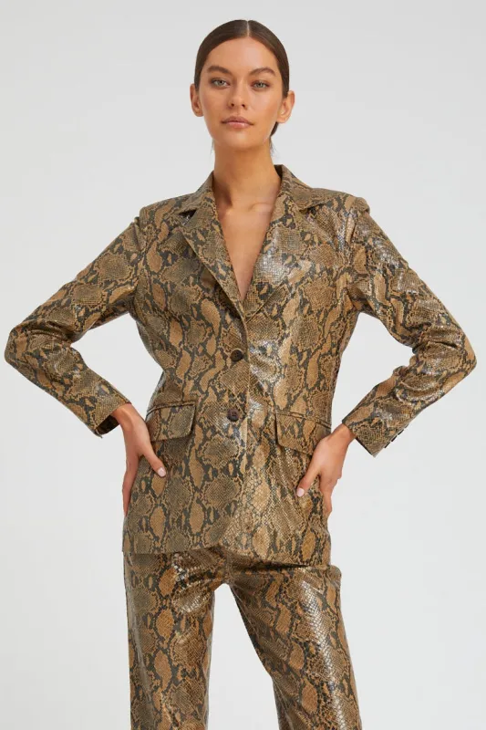 Leather Classic Blazer made by SPRWMN