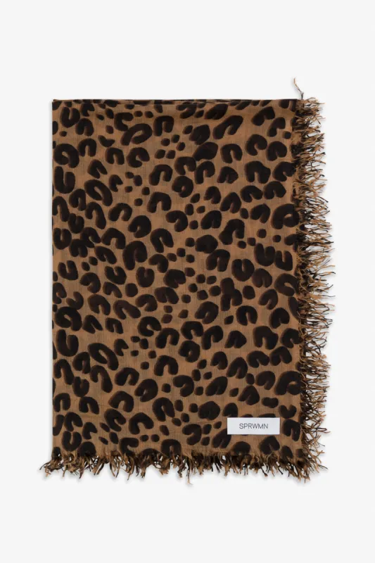 Leopard Cashmere Pashmina Scarf made by SPRWMN