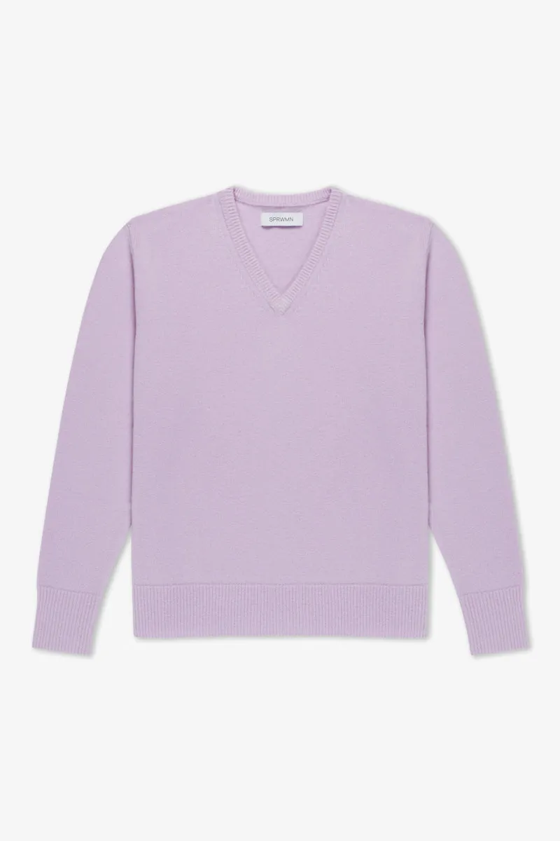 Boyfriend Cashmere V-Neck Sweater sold by SPRWMN