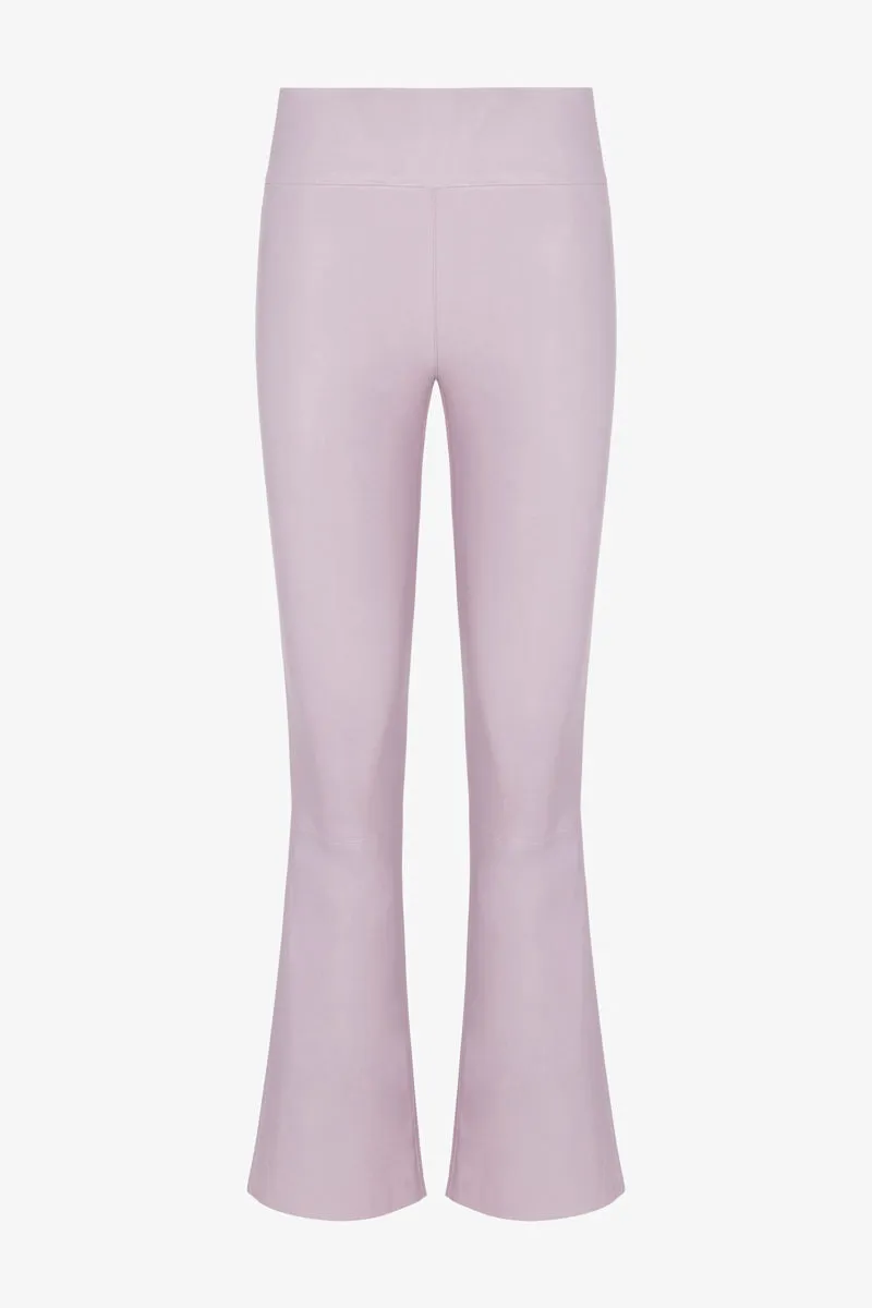 Lavender Leather Micro Flare sold by SPRWMN