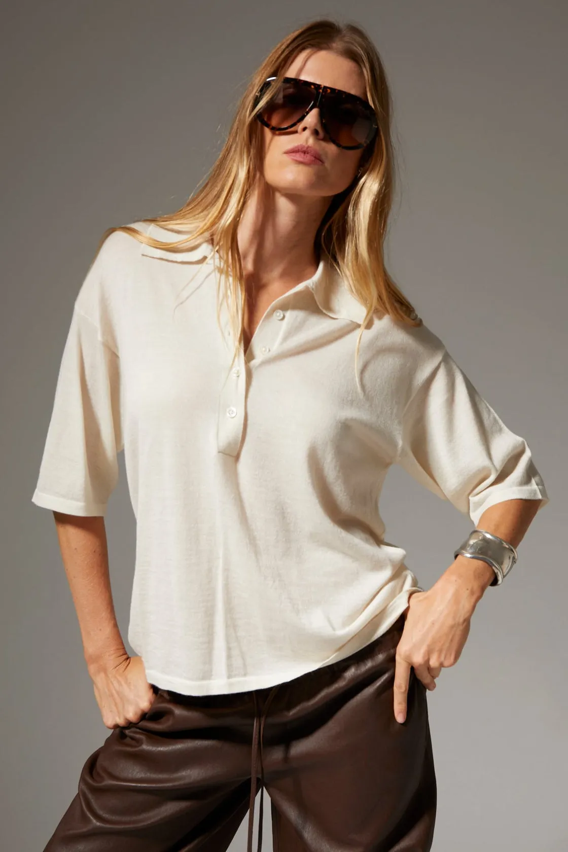 Cashmere Oversized Polo sold by SPRWMN