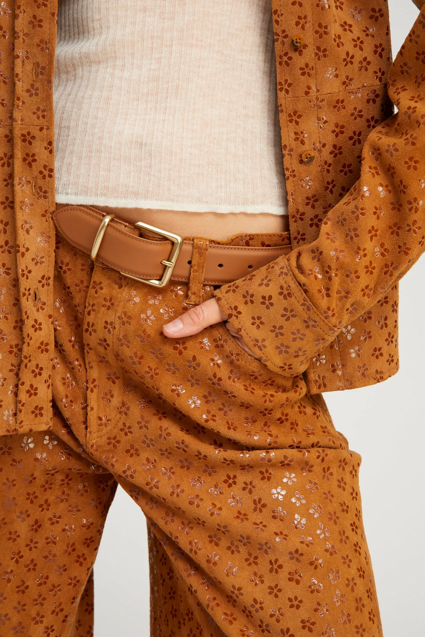 Suede 5 Pocket Wide Leg sold by SPRWMN product image thumbnail 4