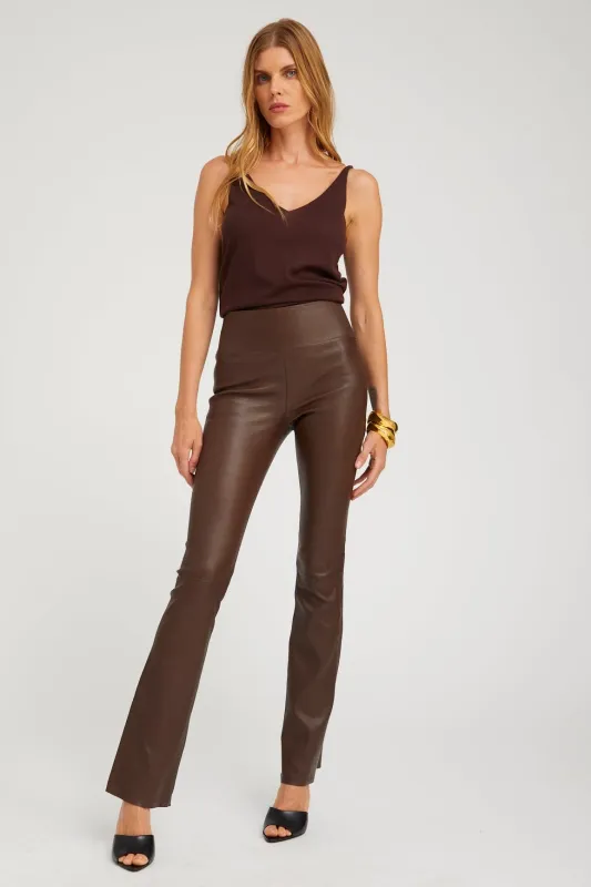 Jane Leather Micro Flare made by SPRWMN