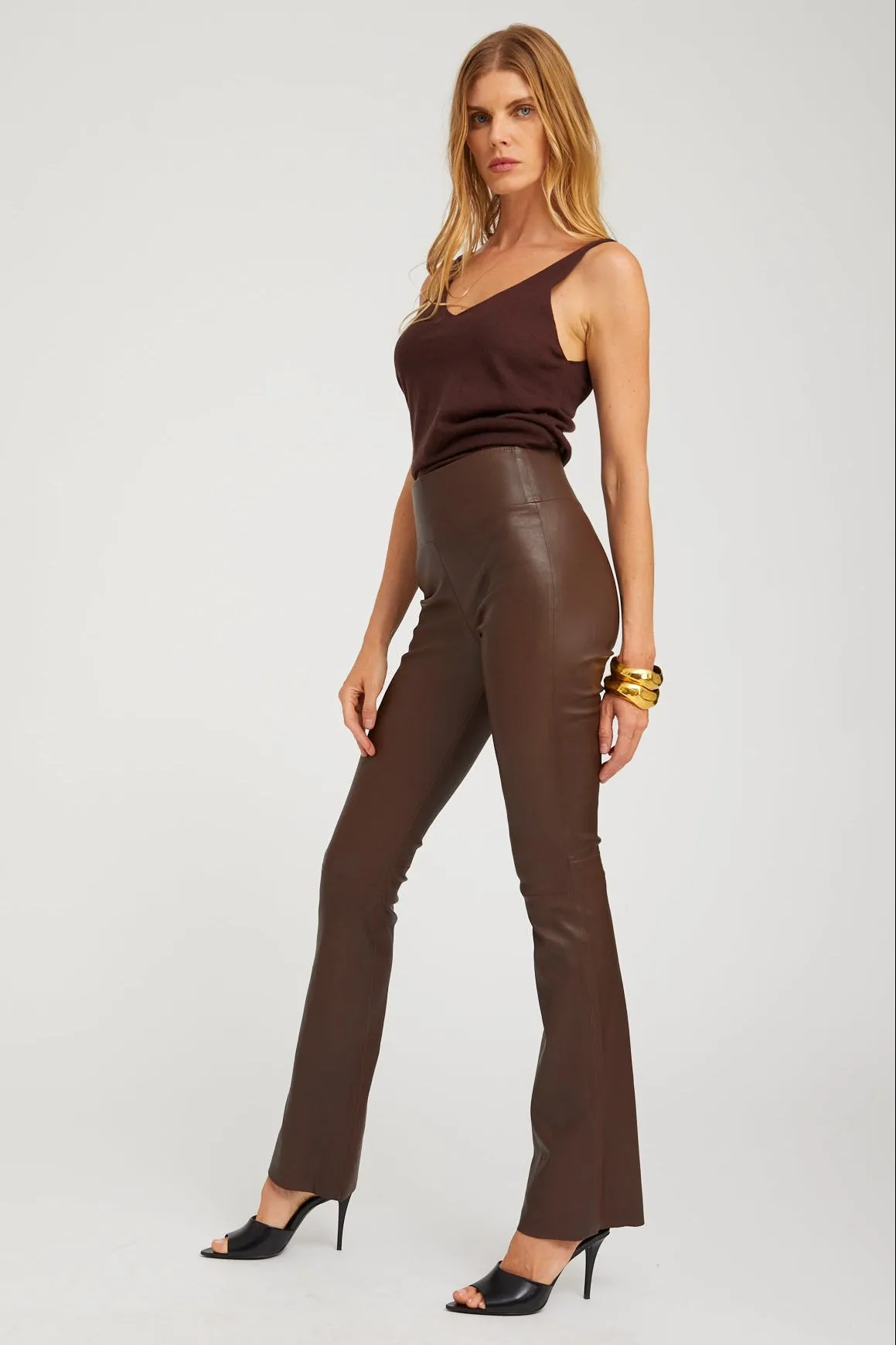 Jane Leather Micro Flare sold by SPRWMN product image thumbnail 2