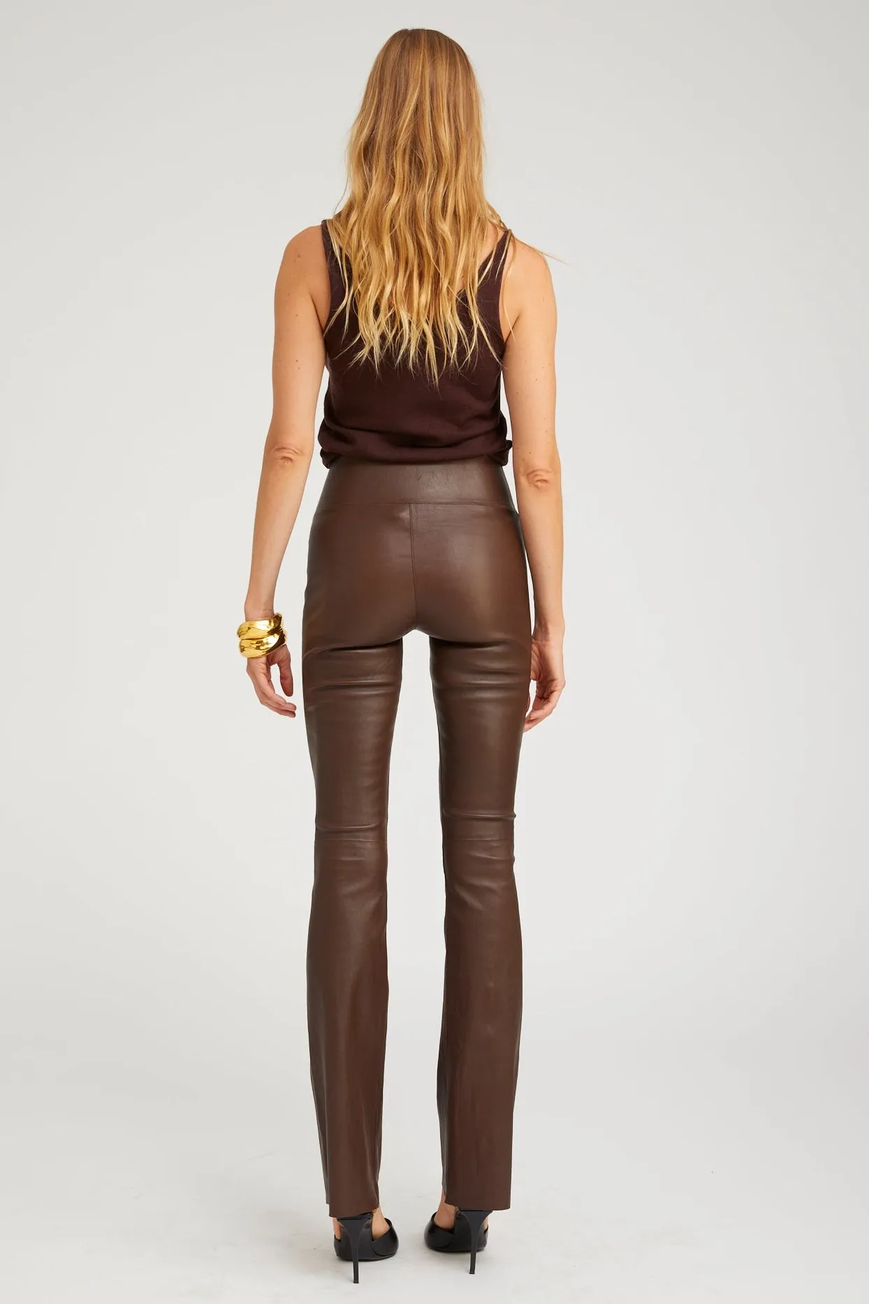 Jane Leather Micro Flare sold by SPRWMN product image thumbnail 3