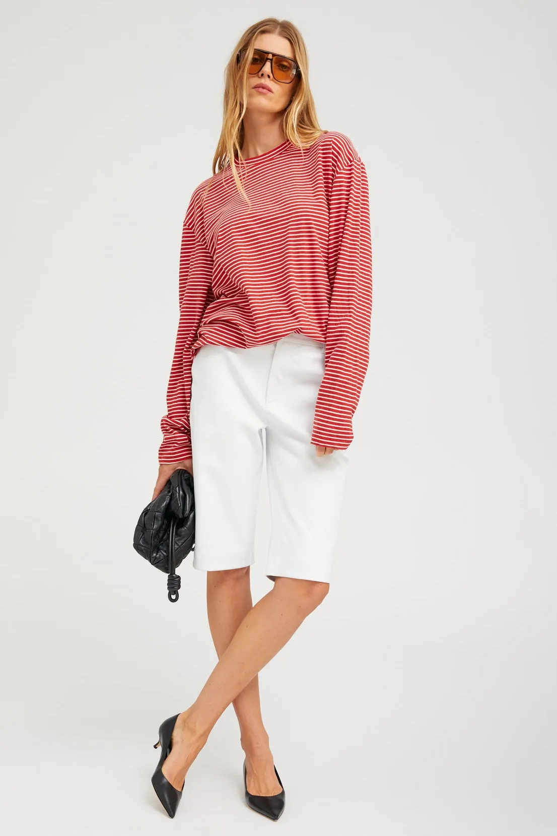 Brigitte Leather Bermuda Shorts sold by SPRWMN