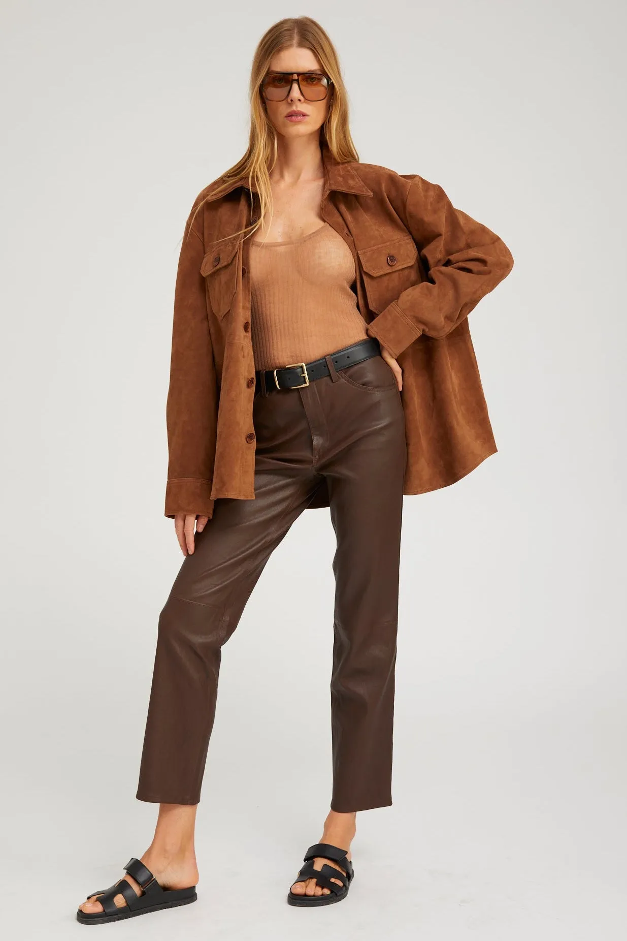 Leather 5 Pocket Ankle Slim Straight sold by SPRWMN product image thumbnail 2