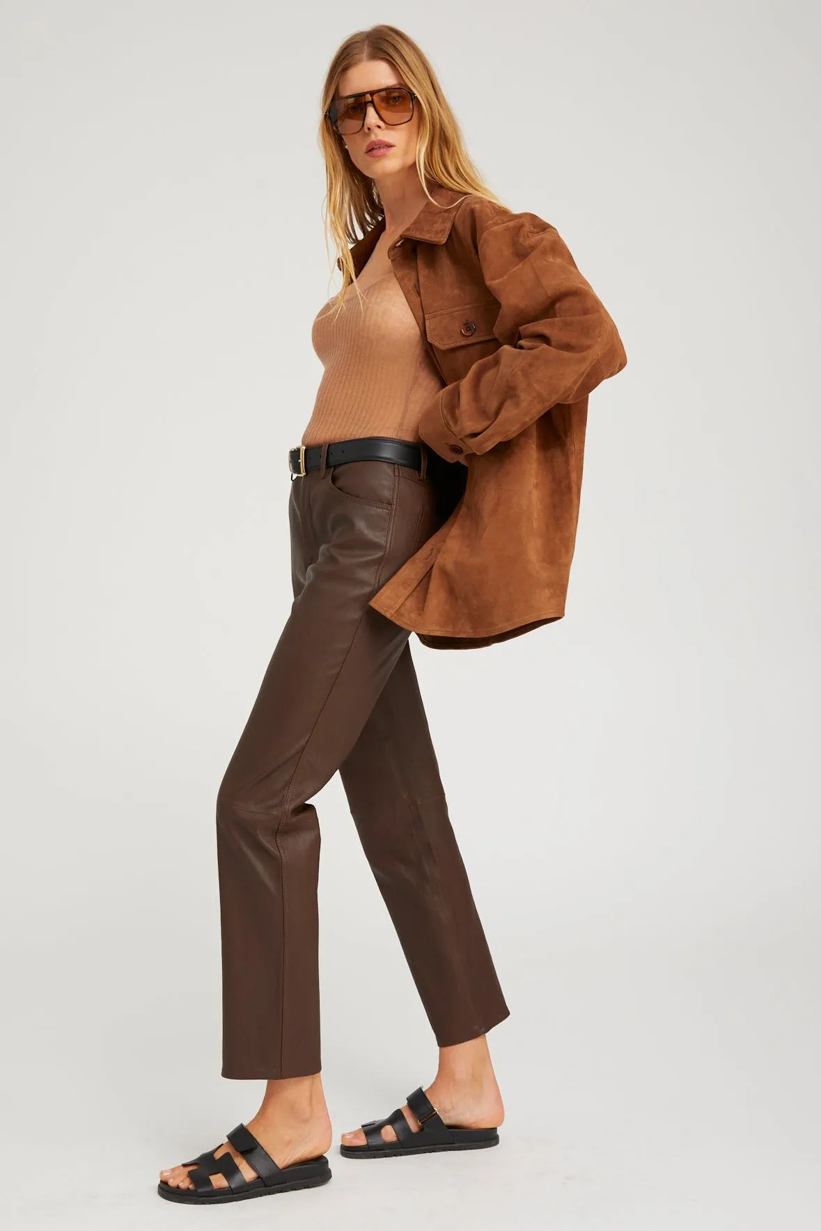 Leather 5 Pocket Ankle Slim Straight sold by SPRWMN product image thumbnail 3