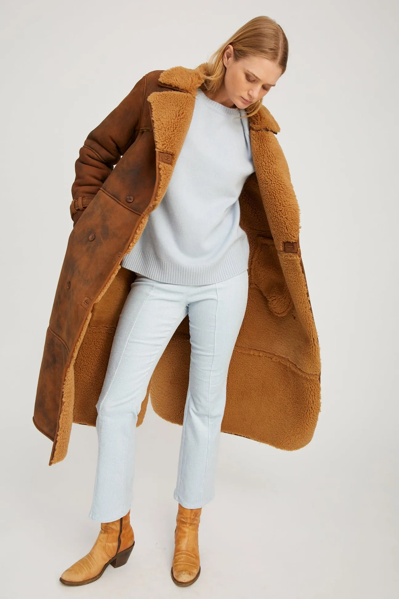 Corduroy Ankle Flare with Princess Seams sold by SPRWMN product image thumbnail 2