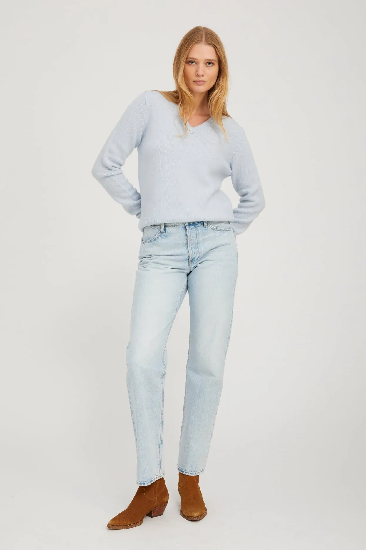 Heavy Cashmere V-Neck Sweater sold by SPRWMN product image thumbnail 2