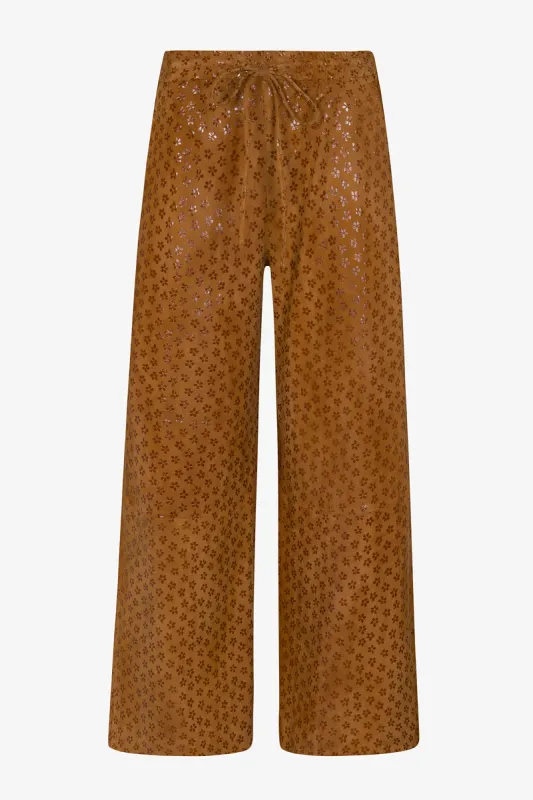 Suede Cropped Baggy Pants made by SPRWMN