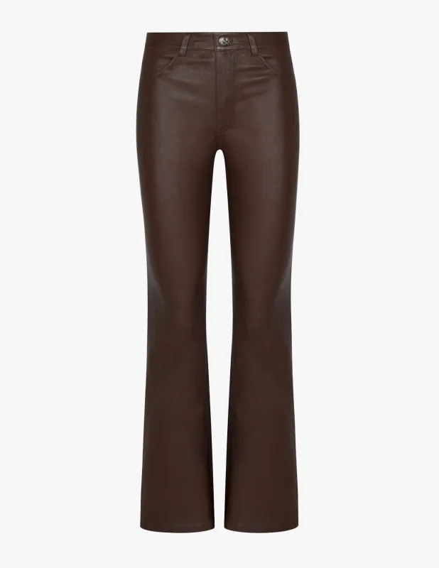 Leather 5 Pocket Micro Flare made by SPRWMN