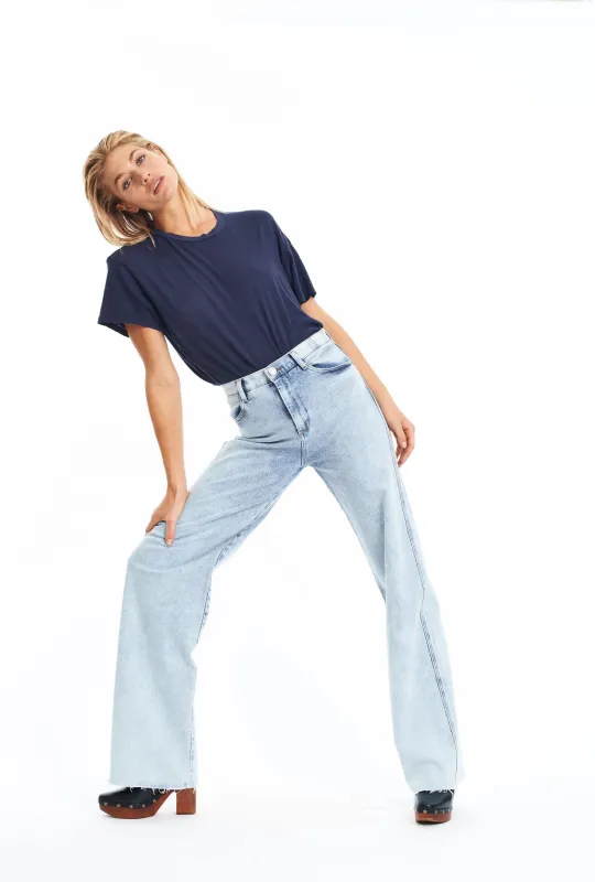 O'Keeffe Super Wide Leg Denim made by SPRWMN