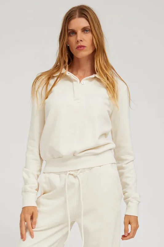 Cotton Terry Polo Sweatshirt made by SPRWMN