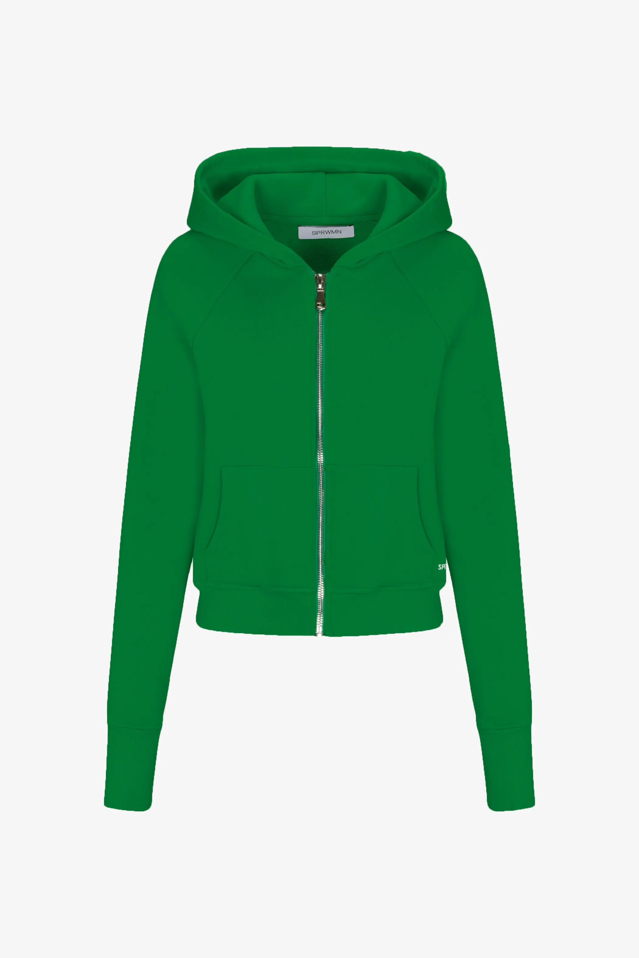 Cotton Shrunken Zip Up Hoodie sold by SPRWMN